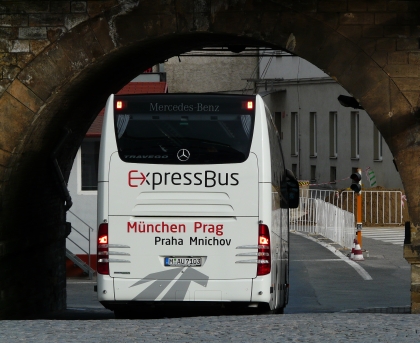 Objektivem spolupracovníka BUSportálu: Expressbus Praha - Mnichov na Florenci