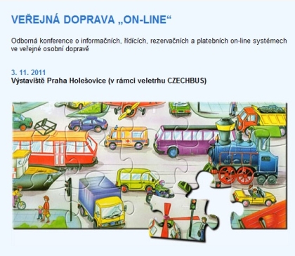 Program odborné konference 'Veřejná doprava on-line' 3.11.2011