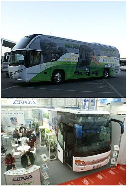 BUSWORLD 2011: MOLPIR představil multimediální systém ve třech autobusech: