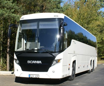 Scania Touring HD se na testovacím evropském turné při zastávce v Praze