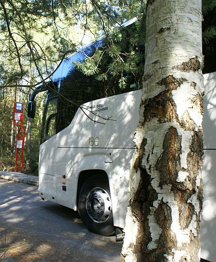 Scania Touring HD se na testovacím evropském turné při zastávce v Praze