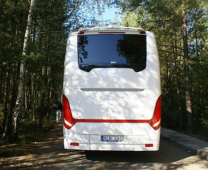 Scania Touring HD se na testovacím evropském turné při zastávce v Praze