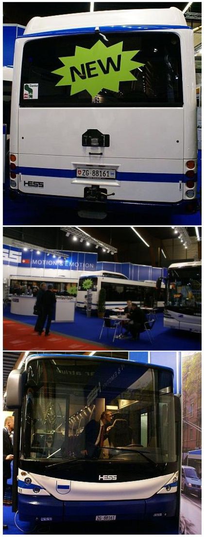 BUSWORLD 2011: Švýcarský Hess vyrábí klasické autobusy, vleky, hybridy