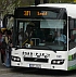 Zelenobílý kloubový autobus Volvo 7700 vyfotografován 