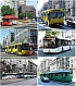 Autobusová, trolejbusová  a tramvajová pohlednice z Bělehradu 
