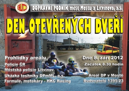DOPRAVNÍ PODNIK měst Mostu a Litvínova pořádá Den otevřených dveří