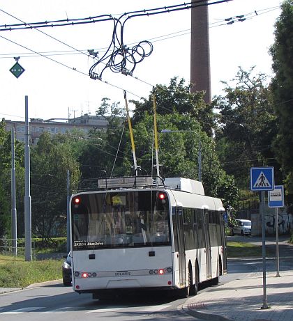 Pardubické trolejbusy 26 Tr a a 28 Tr v ulicích Plzně
