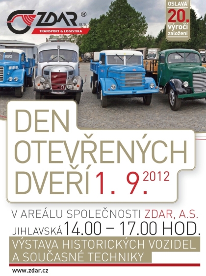 Den otevřených dveří v rámci oslav 20. výročí založení společnosti ZDAR