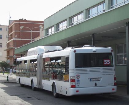 ČSAD autobusy Plzeň testuje  kloubový autobus SOR na CNG na lince 55
