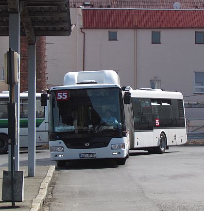 ČSAD autobusy Plzeň testuje  kloubový autobus SOR na CNG na lince 55