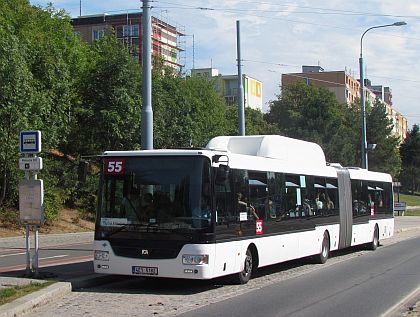 ČSAD autobusy Plzeň testuje  kloubový autobus SOR na CNG na lince 55