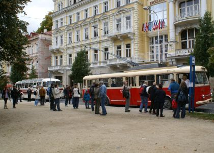 Záběry z provozu historických vozidel v Mariánských Lázních 29.9.2012