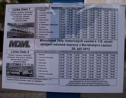 Záběry z provozu historických vozidel v Mariánských Lázních 29.9.2012