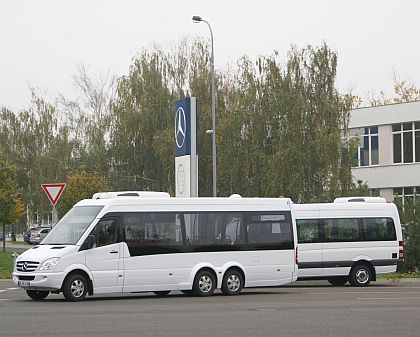 Tříosý Mercedes-Benz Sprinter City 77 na návštěvě v Praze