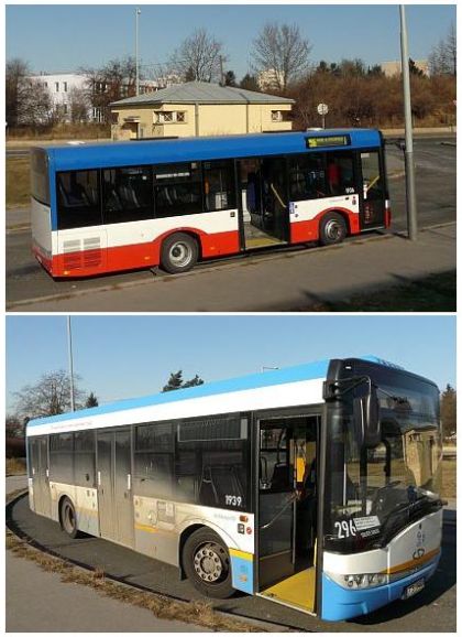 Setkání krátkých autobusů Solaris Urbino 8.9 a 10 v Praze