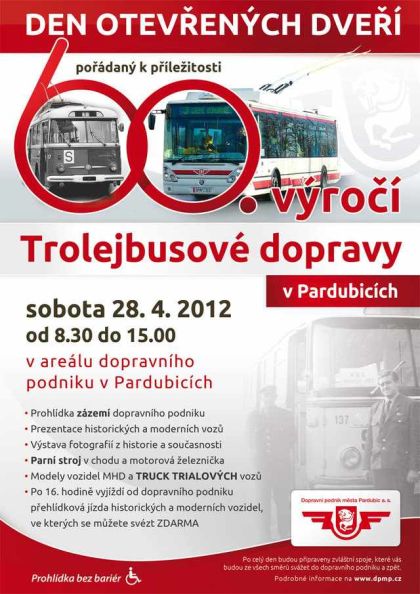 Tuto sobotu: Den otevřených dveří Dopravního podniku města Pardubic 28.4.2012