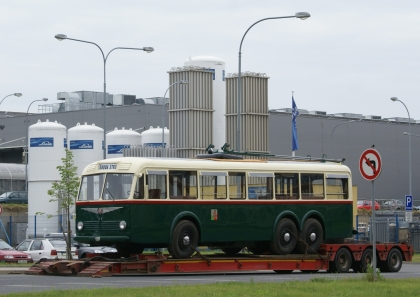 Velká fotoreportáž z příjezdu  rekonstruovaného trolejbusu  3 Tr3 do Techmanie