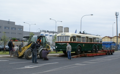 Velká fotoreportáž z příjezdu  rekonstruovaného trolejbusu  3 Tr3 do Techmanie