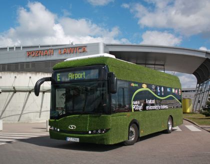 Elektrobus Solaris v běžném provozu v Poznani