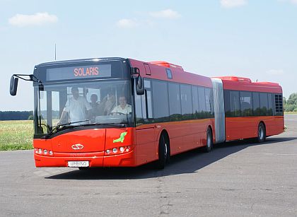 Tři autobusy Solaris na testování na polygonu Bednary: Solaris Urbino 18,75