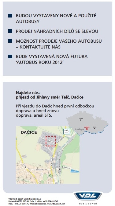Prodejní výstava nových a použitých autobusů v Dačicích 18. a 19. března 2013