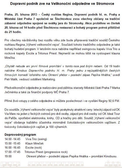 Kinobus Dopravního podniku hl. m. Prahy: První filmové promítání v tomto roce