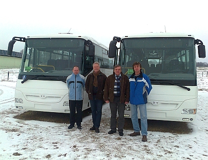 Předání vůbec prvních autobusů SOR  C 12   zákazníkovi ČAD Blansko