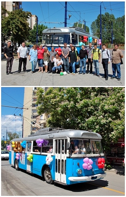 1. 6.2013 slavili v bulharském Pazardžiku 20. výročí zahájení provozu trolejbusů
