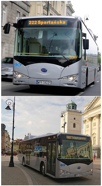 Elektrobus BYD začíná testovací provoz na hlavní lince ve Varšavě