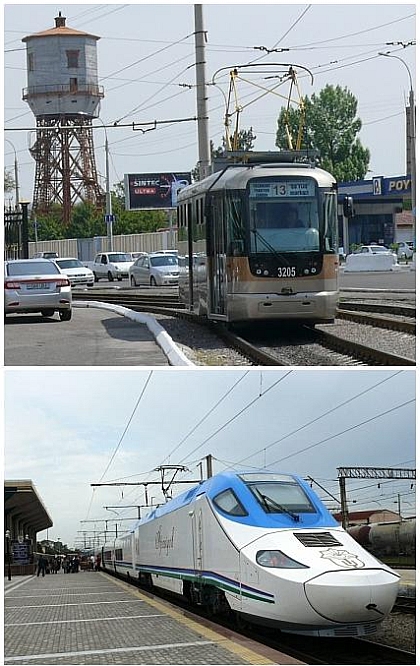 Pohlednice z Uzbekistánu: Záběry kolejové dopravy