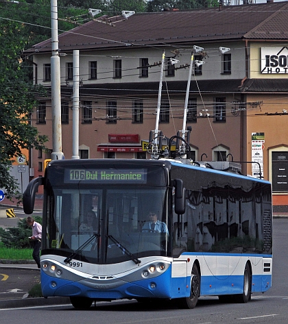 V Ostravě můžete potkat trolejbus v polské karosérii AMZ Kutno