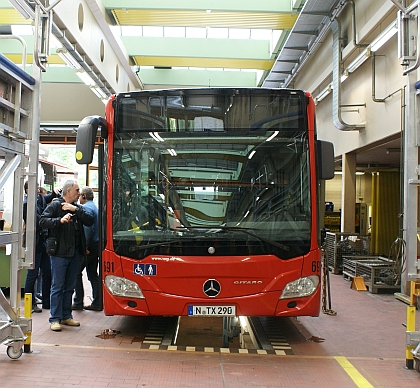 Z návštěvy VAG Norimberk: Autobusové dílny a depo