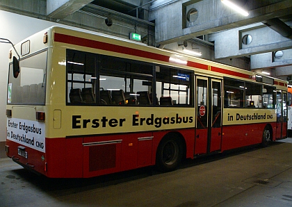 Historické autobusy v autobusovém depu VAG Norimberk