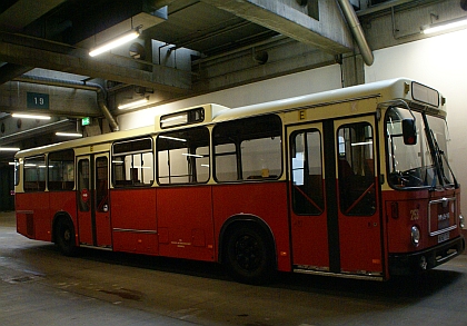 Historické autobusy v autobusovém depu VAG Norimberk