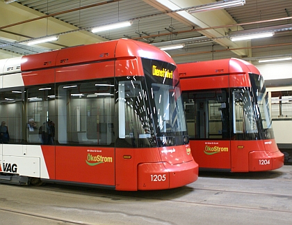 Z návštěvy VAG Norimberk: Tramvaje - dílny a depo.