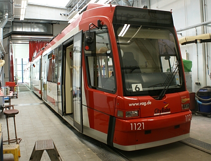 Z návštěvy VAG Norimberk: Tramvaje - dílny a depo.