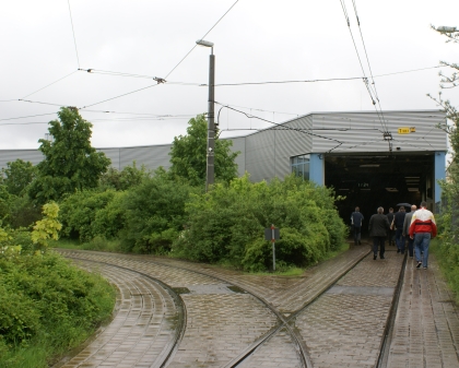 Z návštěvy VAG Norimberk: Tramvaje - dílny a depo.