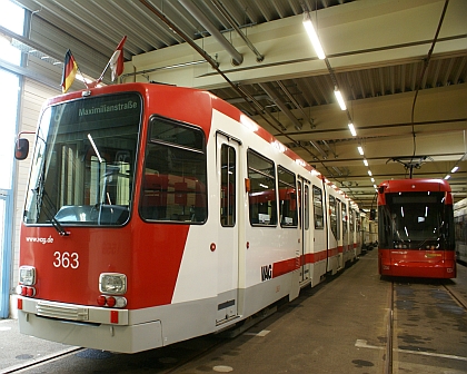 Z návštěvy VAG Norimberk: Tramvaje - dílny a depo.