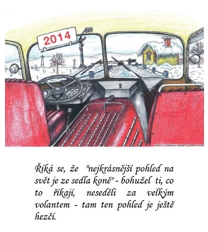 Veteránský kalendář 2014 netradičně z kreseb Jaro Matúška