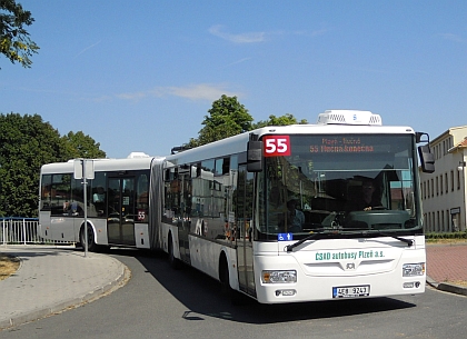 Linka 55: Nový SOR na příměstské autobusové lince z Plzně do Vejprnic a Tlučné