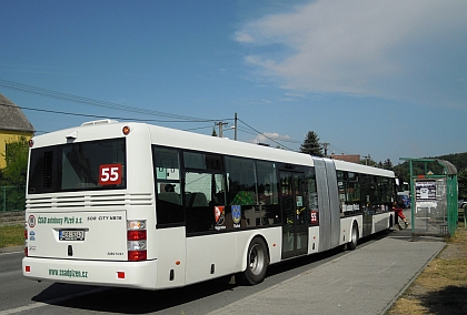 Linka 55: Nový SOR na příměstské autobusové lince z Plzně do Vejprnic a Tlučné