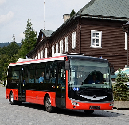 Arriva Morava vyzkoušela v Jeseníkách nový elektrobus SOR EBN 9,5