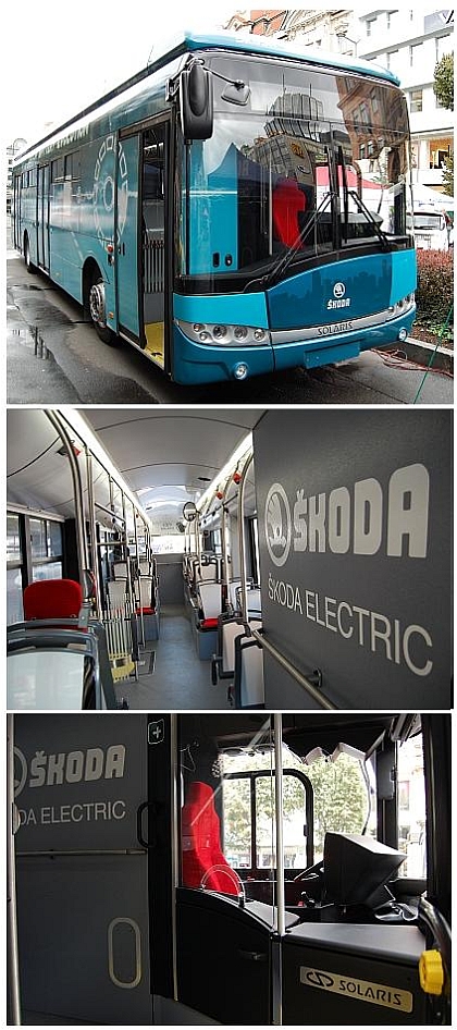 Premiéra elektrobusu Škoda  Solaris v obrazech II. Interiér a informace 