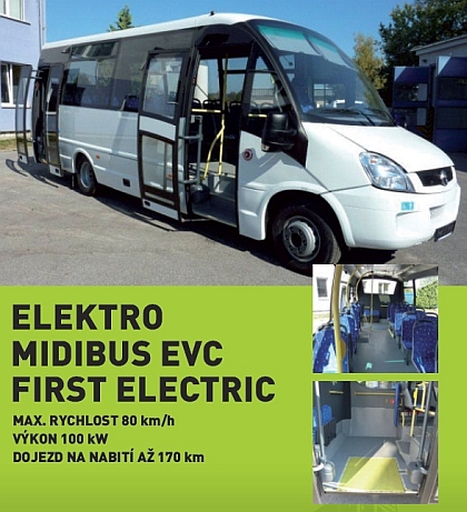 Elektrobus EVC v karosérii Rošero-P byl v září otestován dopravcem Arriva Morava