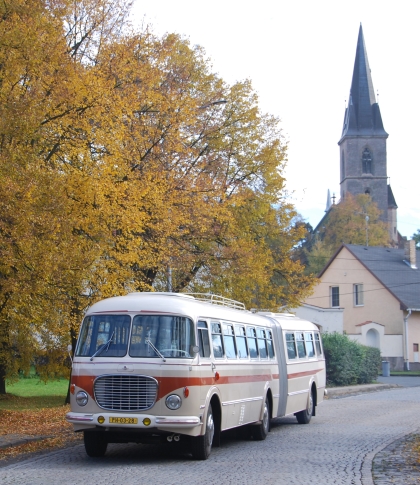 CZECHBUS 2013: Znovuzrozený historický kloubový autobus Škoda 706 RTO-K