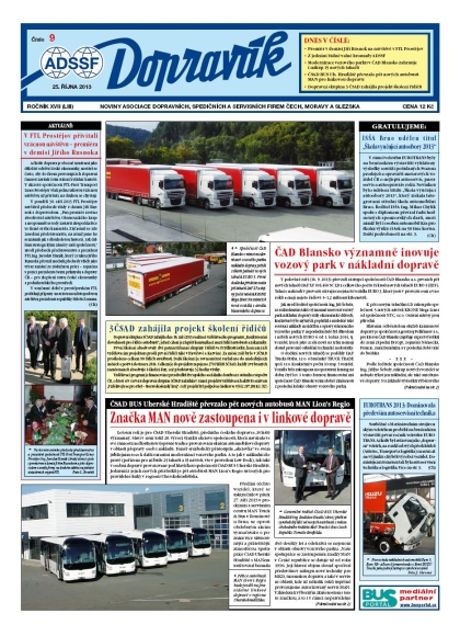 Vyšel Dopravák 9/2013, noviny ADSSF
