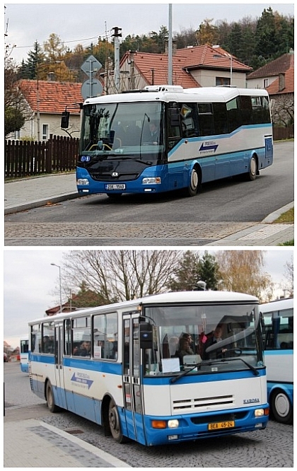 Z předání čtyř nových autobusů SOR pro dobrovolný svazek obcí Hořovicka