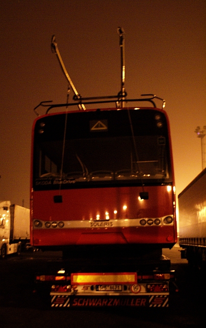 Trolejbus  Škoda 27 Tr Solaris pro České Budějovice  v Plzni na Bručné