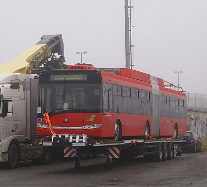 Trolejbus Škoda 27 Tr Solaris pro České Budějovice v Plzni na Bručné