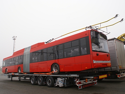 Trolejbus Škoda 27 Tr Solaris pro České Budějovice v Plzni na Bručné